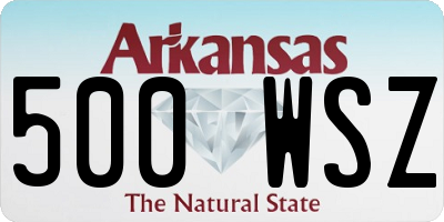 AR license plate 500WSZ
