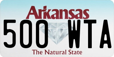 AR license plate 500WTA