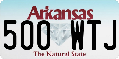 AR license plate 500WTJ