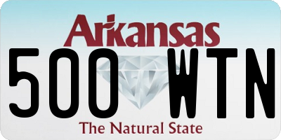 AR license plate 500WTN
