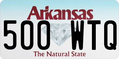 AR license plate 500WTQ
