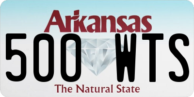 AR license plate 500WTS