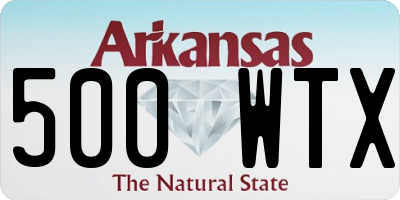 AR license plate 500WTX
