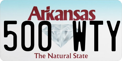 AR license plate 500WTY