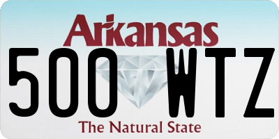 AR license plate 500WTZ