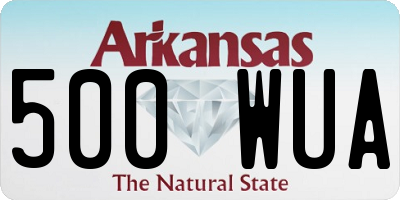 AR license plate 500WUA