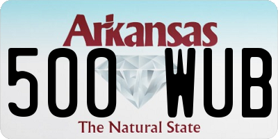 AR license plate 500WUB