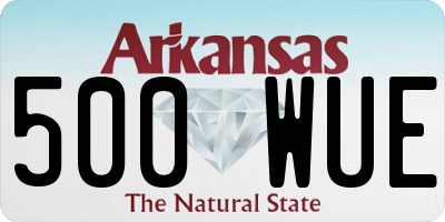 AR license plate 500WUE