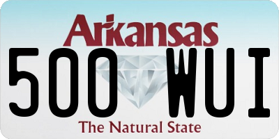 AR license plate 500WUI