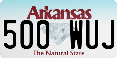 AR license plate 500WUJ