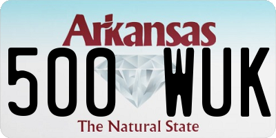 AR license plate 500WUK