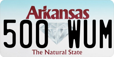 AR license plate 500WUM