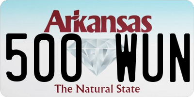 AR license plate 500WUN