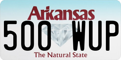 AR license plate 500WUP