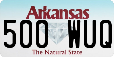 AR license plate 500WUQ