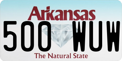 AR license plate 500WUW