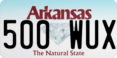 AR license plate 500WUX