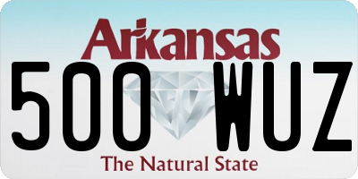 AR license plate 500WUZ