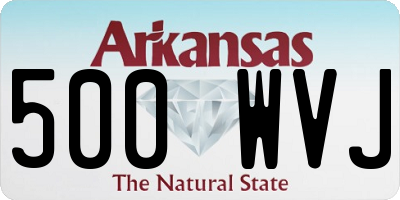 AR license plate 500WVJ