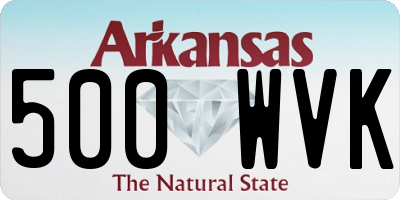 AR license plate 500WVK
