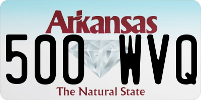AR license plate 500WVQ