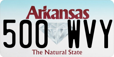 AR license plate 500WVY