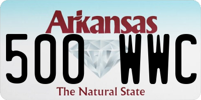 AR license plate 500WWC