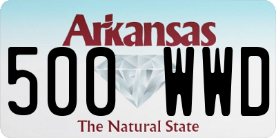 AR license plate 500WWD