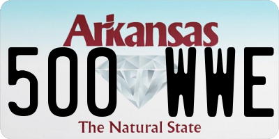 AR license plate 500WWE