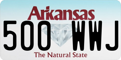 AR license plate 500WWJ