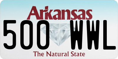 AR license plate 500WWL