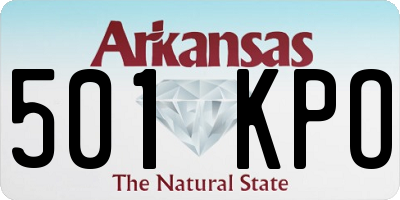 AR license plate 501KPO