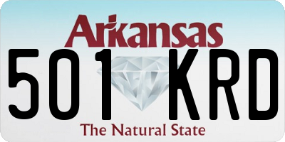 AR license plate 501KRD