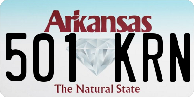 AR license plate 501KRN