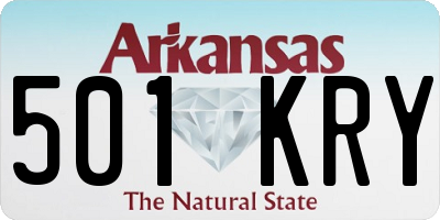 AR license plate 501KRY