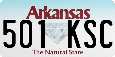 AR license plate 501KSC