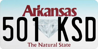 AR license plate 501KSD