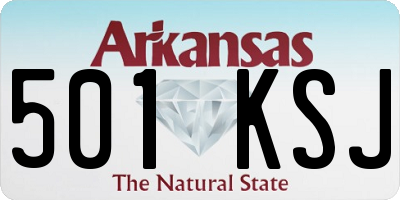 AR license plate 501KSJ