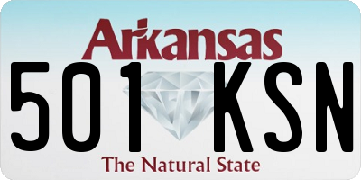 AR license plate 501KSN