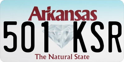 AR license plate 501KSR