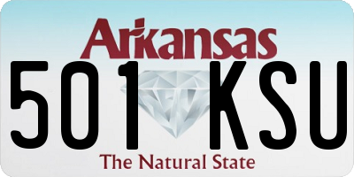 AR license plate 501KSU