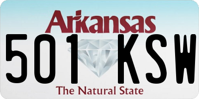 AR license plate 501KSW