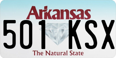 AR license plate 501KSX