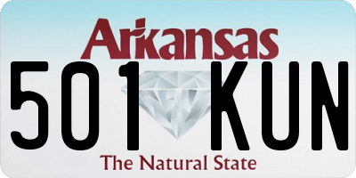AR license plate 501KUN
