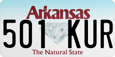AR license plate 501KUR