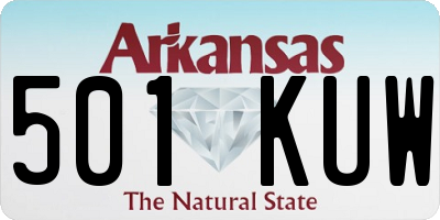 AR license plate 501KUW
