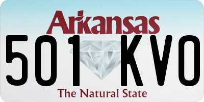 AR license plate 501KVO