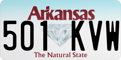 AR license plate 501KVW