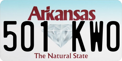 AR license plate 501KWO