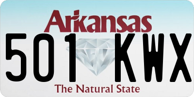 AR license plate 501KWX